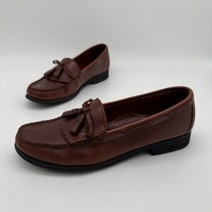Sebago Brown Leather Tassel Kiltie Loafer Size 10 M